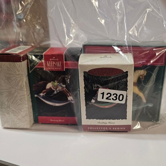 Hallmark Keepsake Rocking Horse Collectors Series Ornaments 1992-1994 Set Of 4 V - Picture 9 of 9